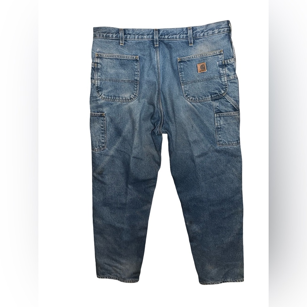 Vintage Carhartt Jeans 38x36 Fleece Lined Dungaree Fit‎ B200 DST Workwear